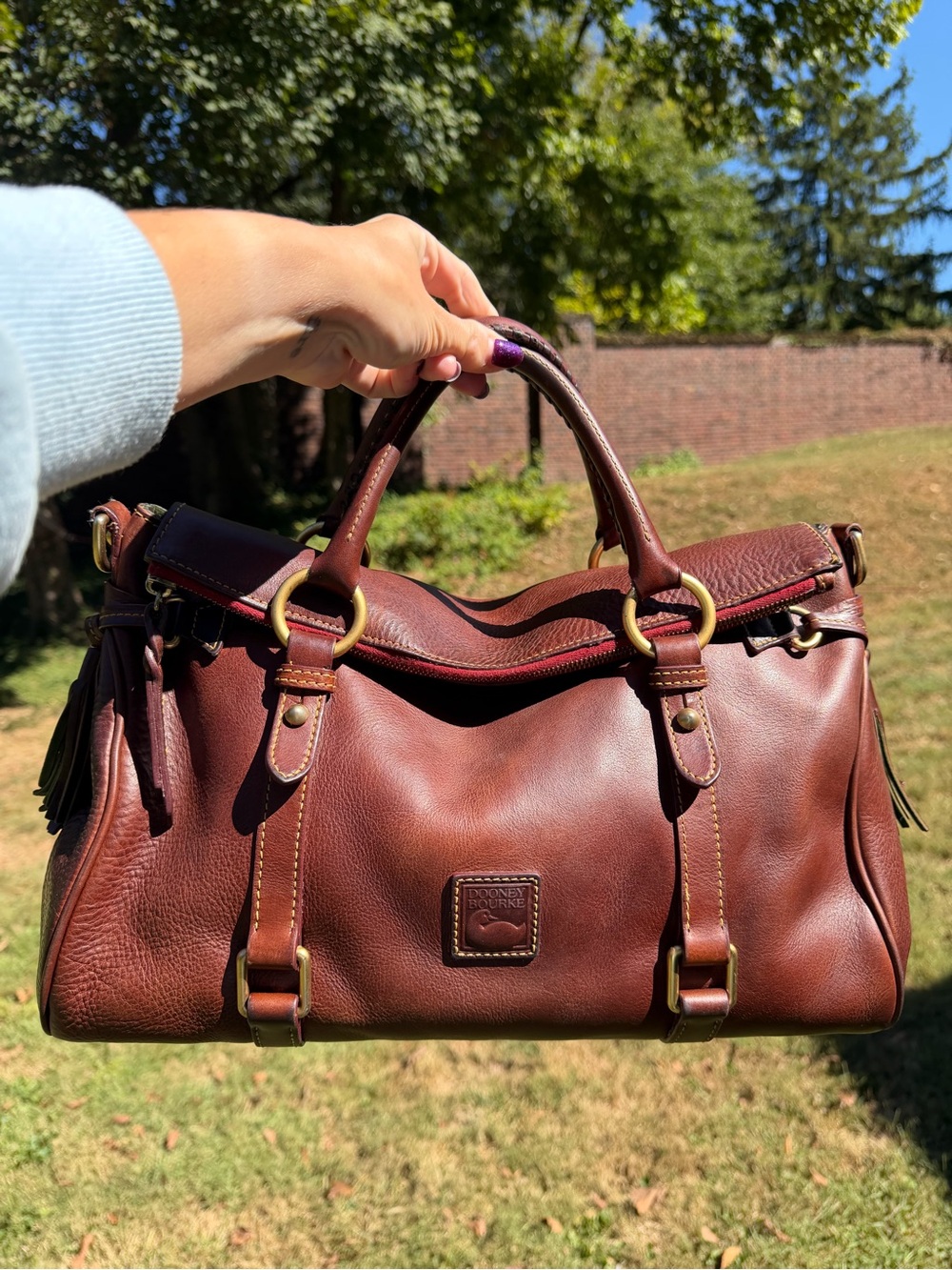 Large Florentine Satchel in Chestnut